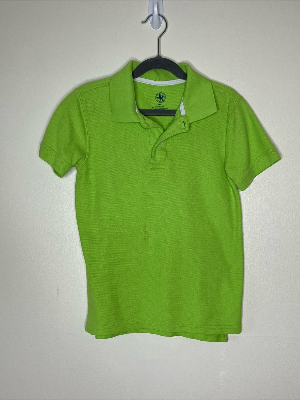 J. Khaki boys lime green polo S